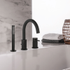 Mitigeur bain douche mécanique 3 trous + douchette 1 jet PAINI Cox noir sur baignoire