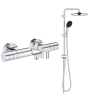 Pack mitigeur bain douche thermostatique GROHE Quickfix Precision Get + colonne GROHE Vitalio Start 250 Chromé