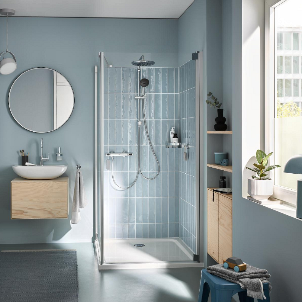 Ambiance de la colonne GROHE Vitalio Start 250 Chromé dans une douche