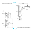 Schéma Pack mitigeur bain douche thermostatique GROHE Quickfix Precision Start + colonne GROHE Vitalio Start 250 Noir mat