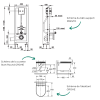 Schéma Pack WC suspendu sans bride GROHE Start Round + Bâti-support autoportant PRESTO + Plaque