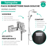 Avantages Pack mitigeur bain douche mécanique HANSGROHE Vernis Shape + colonne HANSGROHE Vernis Shape 230 chromé
