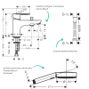 Schema mitigeur bain douche HANSGROHE Vernis Blend C2 + Pommeau de douche Pulsify Select 105 + Flexible metaflex chromé