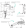 Schema mitigeur bain douche mécanique HANSGROHE Vernis Blend C2 + Pommeau de douche Crometta + Flexible Metaflex chromé