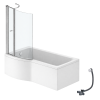 Pack baignoire bain douche IDEAL STANDARD Connect Air + pare-bain + tablier + vidage WIRQUIN | Batinea