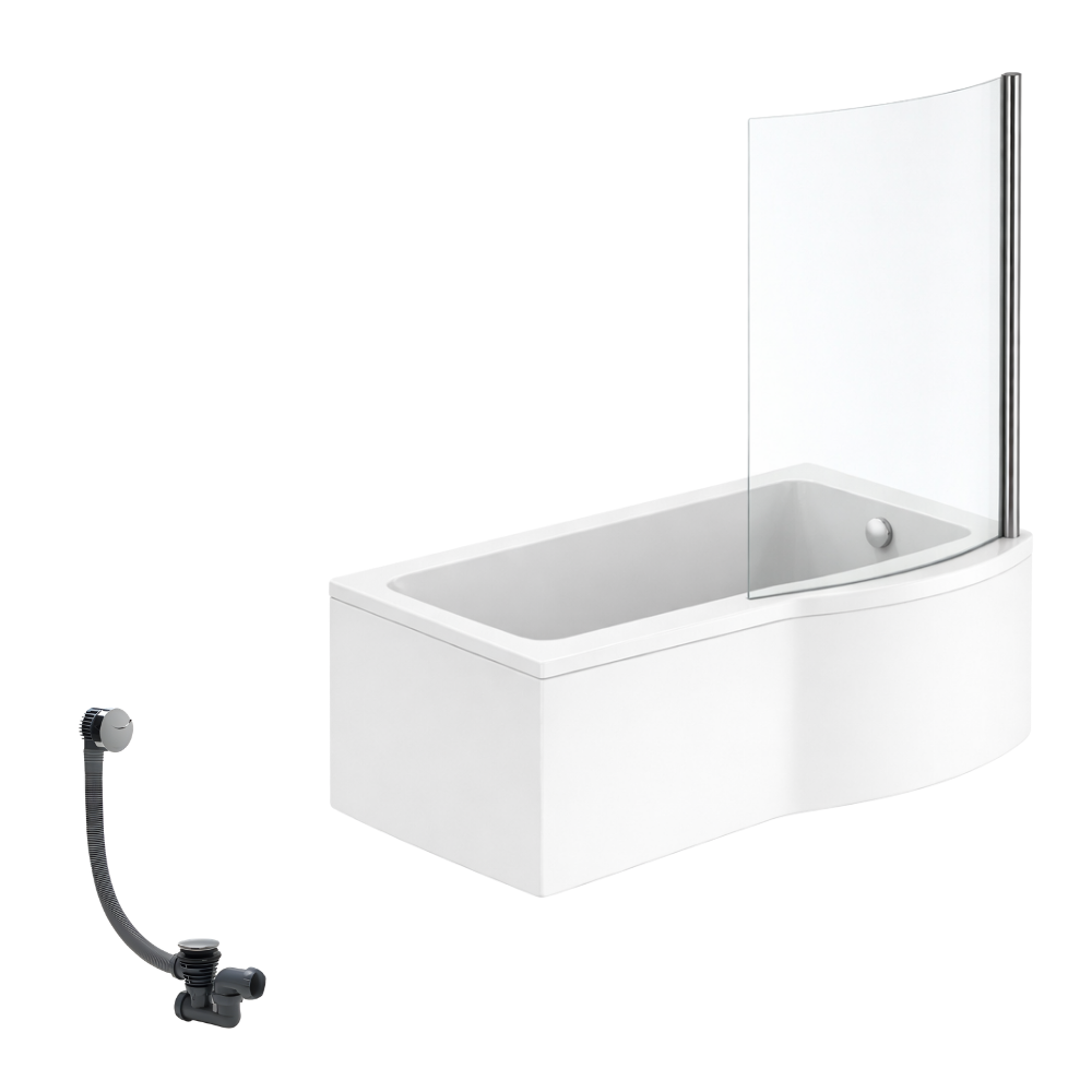 Pack baignoire bain douche IDEAL STANDARD Connect Air + pare-bain + tablier + vidage WIRQUIN | Batinea