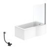 Pack baignoire bain douche IDEAL STANDARD Connect Air + pare-bain + tablier + vidage WIRQUIN | Batinea