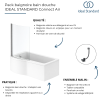 Pack baignoire bain douche IDEAL STANDARD Connect Air + pare-bain + tablier + vidage WIRQUIN | Batinea