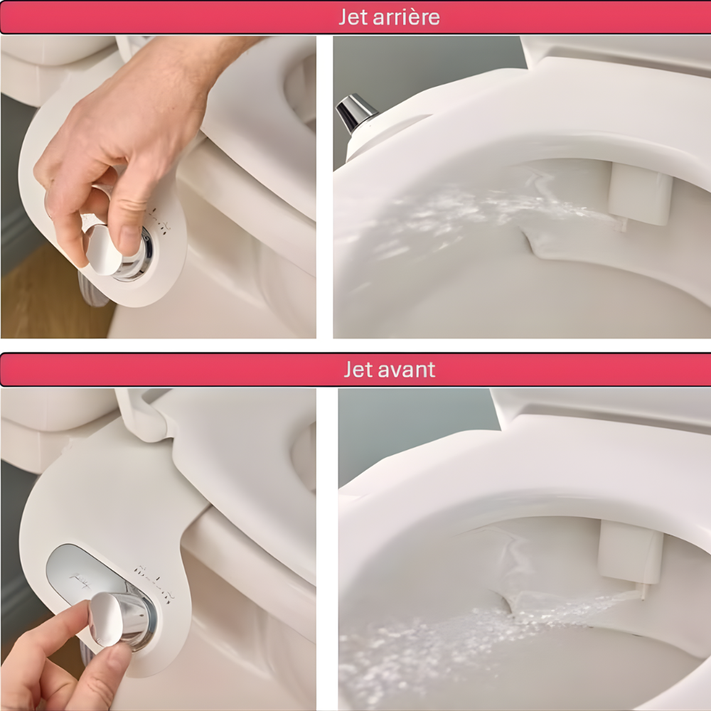 Kit bidet lavant pour abattant WC universel JACOB DELAFON Seine blanc brillant