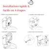 Kit bidet lavant pour abattant WC universel JACOB DELAFON Seine blanc brillant