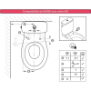 Kit bidet lavant pour abattant WC universel JACOB DELAFON Seine blanc brillant