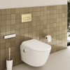 Pack WC lavant suspendu sans bride avec abattant et attentes électriques VitrA V-Care Ultra blanc + bâti autoportant V-Fix Easy