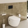 Pack WC lavant suspendu sans bride avec abattant et attentes électriques VitrA V-Care Ultra blanc + bâti autoportant V-Fix Easy