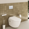 Pack WC lavant suspendu sans bride avec abattant et attentes électriques VitrA V-Care Ultra blanc + bâti autoportant V-Fix Easy