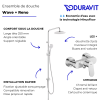 Pack mitigeur de douche mécanique DURAVIT Wave + colonne DURAVIT Shower system Reno