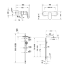Pack mitigeur de douche mécanique DURAVIT Wave + colonne DURAVIT Shower system Reno
