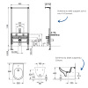 Schema Pack bidet suspendu VILLEROY & BOCH O.Novo + Bâti-support sol et mur Vi-connect