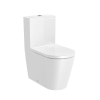 Cuvette WC à poser sans bride sortie réversible ROCA Inspira round avec abattant frein de chute