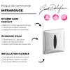 Plaque de commande infrarouge  pour urinoir JACOB DELAFON chromé avec télécommande 3