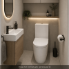 WC à poser compacte ROCA dans espaces toilette