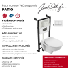 Pack cuvette WC suspendu sans bride JACOB DELAFON Patio avec abattant + bâti support + plaque