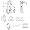 Pack cuvette WC suspendu sans bride JACOB DELAFON Patio avec abattant + bâti support + plaque