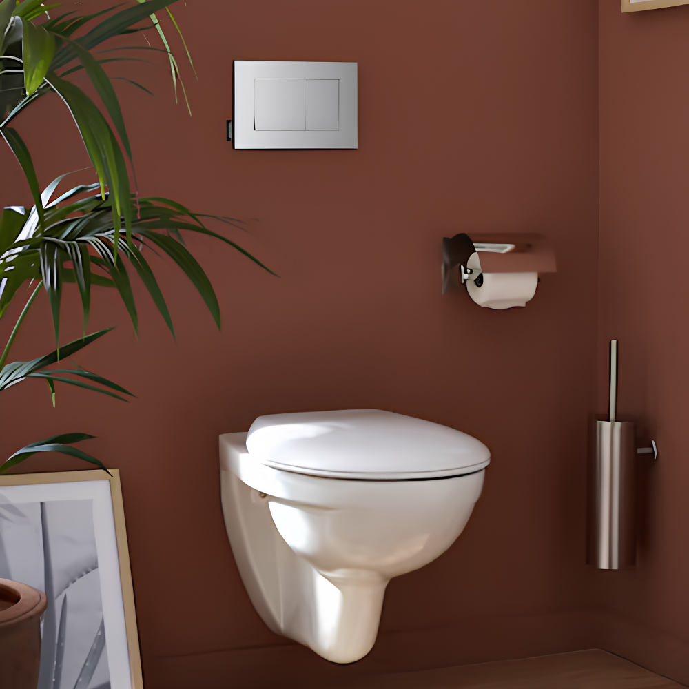 Pack cuvette WC suspendu sans bride JACOB DELAFON Patio avec abattant + bâti support + plaque