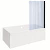 Baignoire droite VitrA Neon + pare bain Aurys Raywall noir mat| Batinea