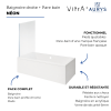 Baignoire droite VitrA Neon + pare bain Aurys Mist1| Batinea