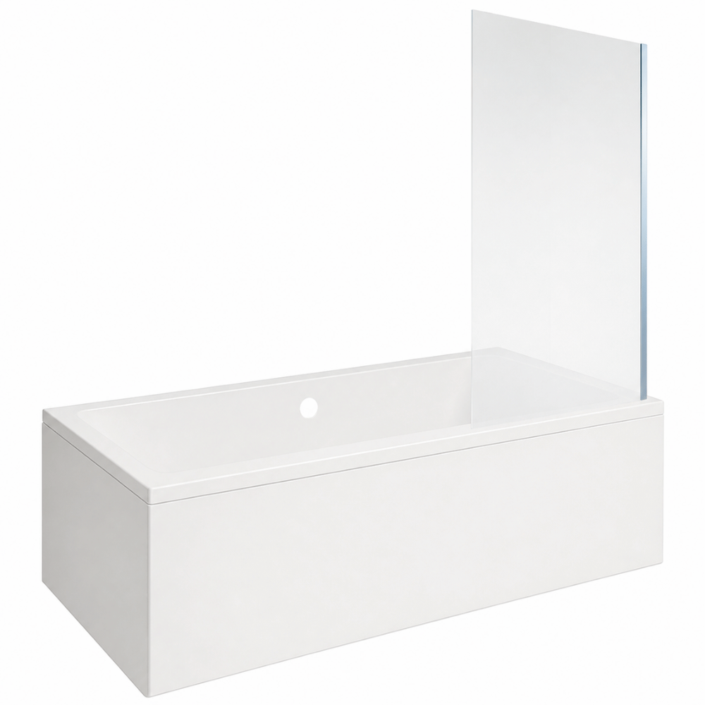 Baignoire droite VitrA Neon + pare bain Aurys Mist1| Batinea