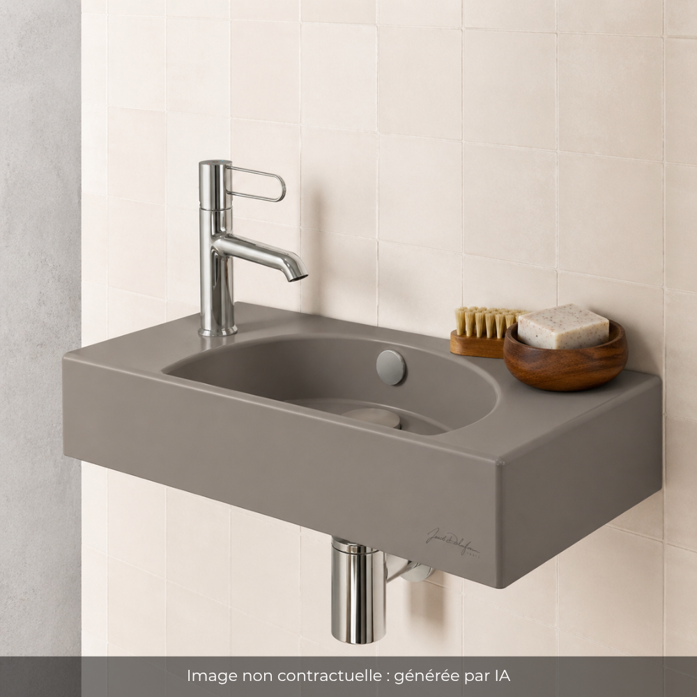Lave-mains compact 50 cm JACOB DELAFON Odéon Rive Gauche 1 trou de robinetterie