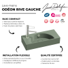 Lave-mains compact 50 cm JACOB DELAFON Odéon Rive Gauche 1 trou de robinetterie