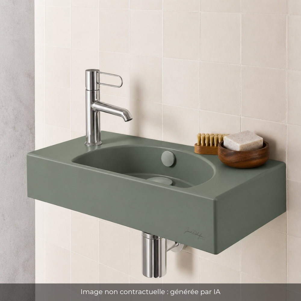 Lave-mains compact 50 cm JACOB DELAFON Odéon Rive Gauche 1 trou de robinetterie