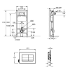 Pack bâti support WC autoportant JACOB DELAFON 3/6L + plaque blanche