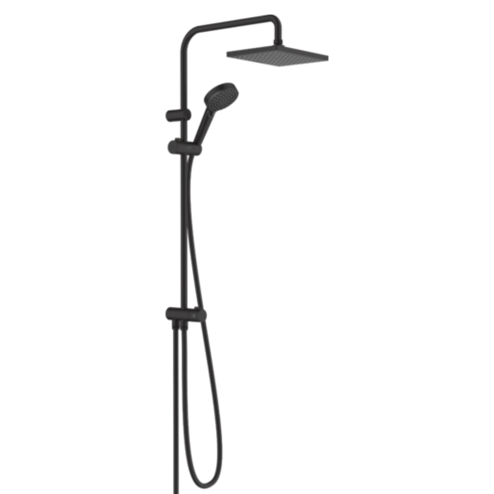 Colonne de douche sans mitigeur HANSGROHE Vernis Shape 230 noir mat