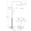 Les points de la colonne bain douche thermostatique IDEAL STANDARD Ceratherm T25 chromé