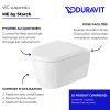 Pack cuvette WC suspendu sans bride DURAVIT ME by Starck 374x570 avec abattant frein de chute