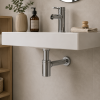 Siphon lavabo WIRQUIN Linéis Mini design apparent chromé ambiance