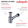 Siphon lavabo WIRQUIN Linéis Mini design apparent chromé présentation