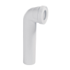 Pipe WC rigide WIRQUIN ABS longue coudée mâle D100 blanc face