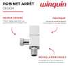Robinet d'arrêt WC WIRQUIN Design carré présentation