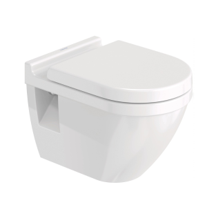 Cuvette WC suspendu DURAVIT Starck 3 avec abattant frein de chute déclipsable