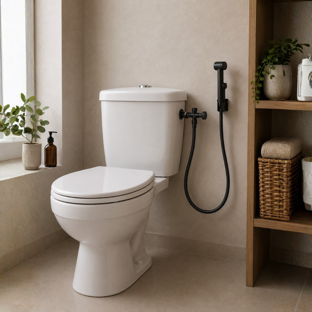 Kit douchette WC WIRQUIN Shattaf 1 jet noir ambiance