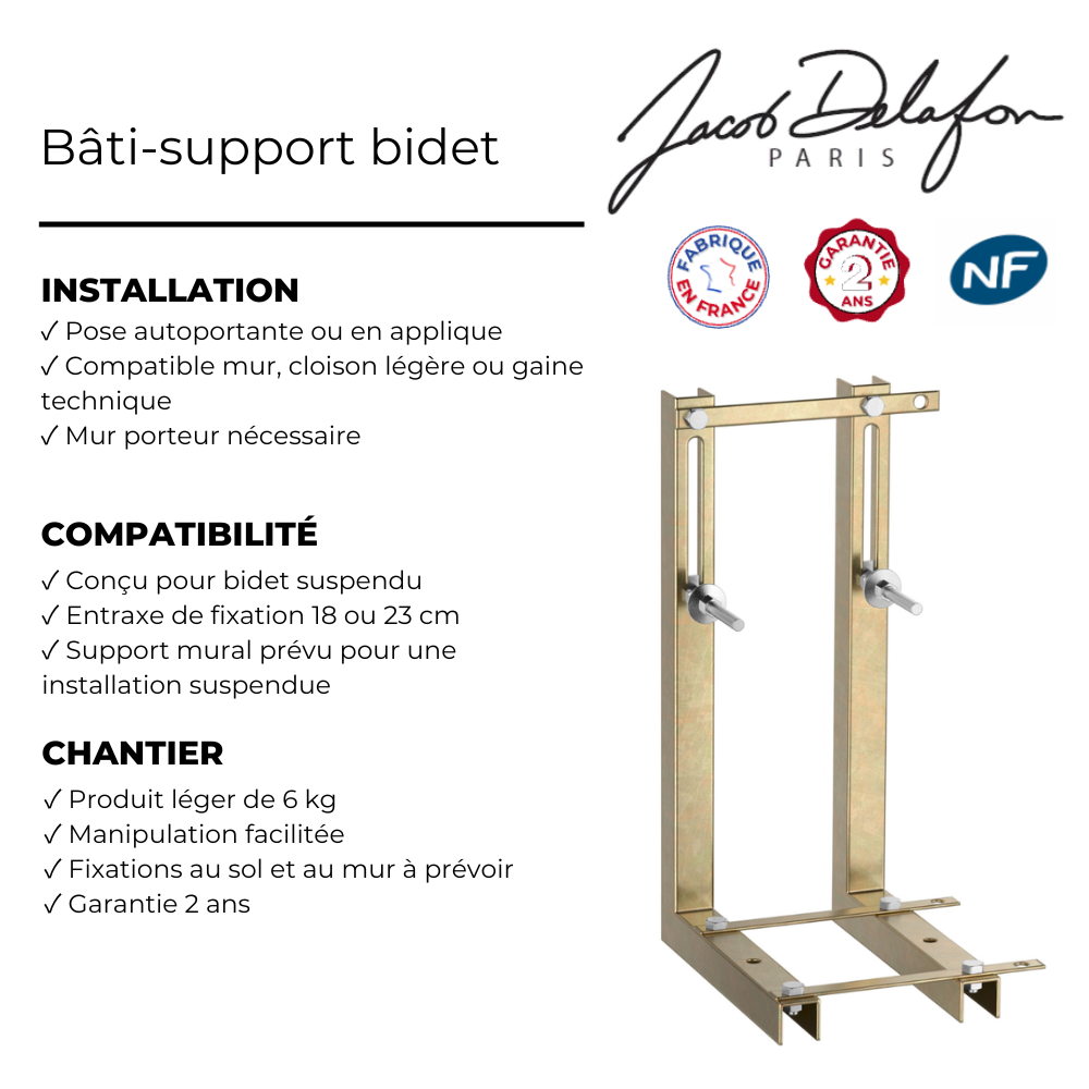 Bati support seul autoportant pour WC JACOB DELAFON