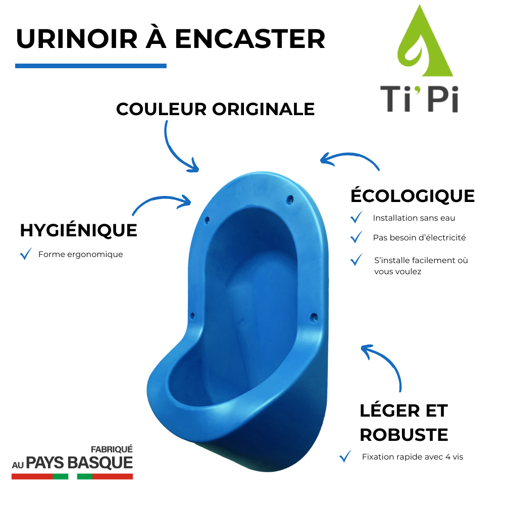 Urinoir sans eau TI'PI encastrable | Batinea