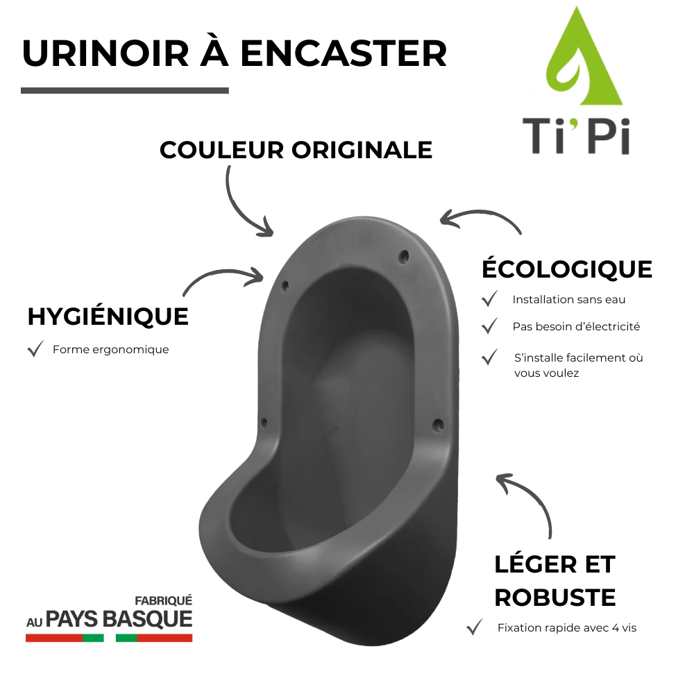 Urinoir sans eau TI'PI encastrable | Batinea