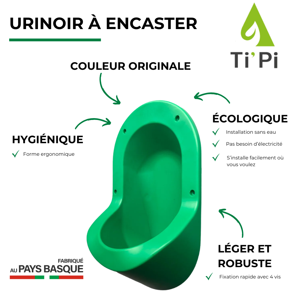 Urinoir sans eau TI'PI encastrable | Batinea