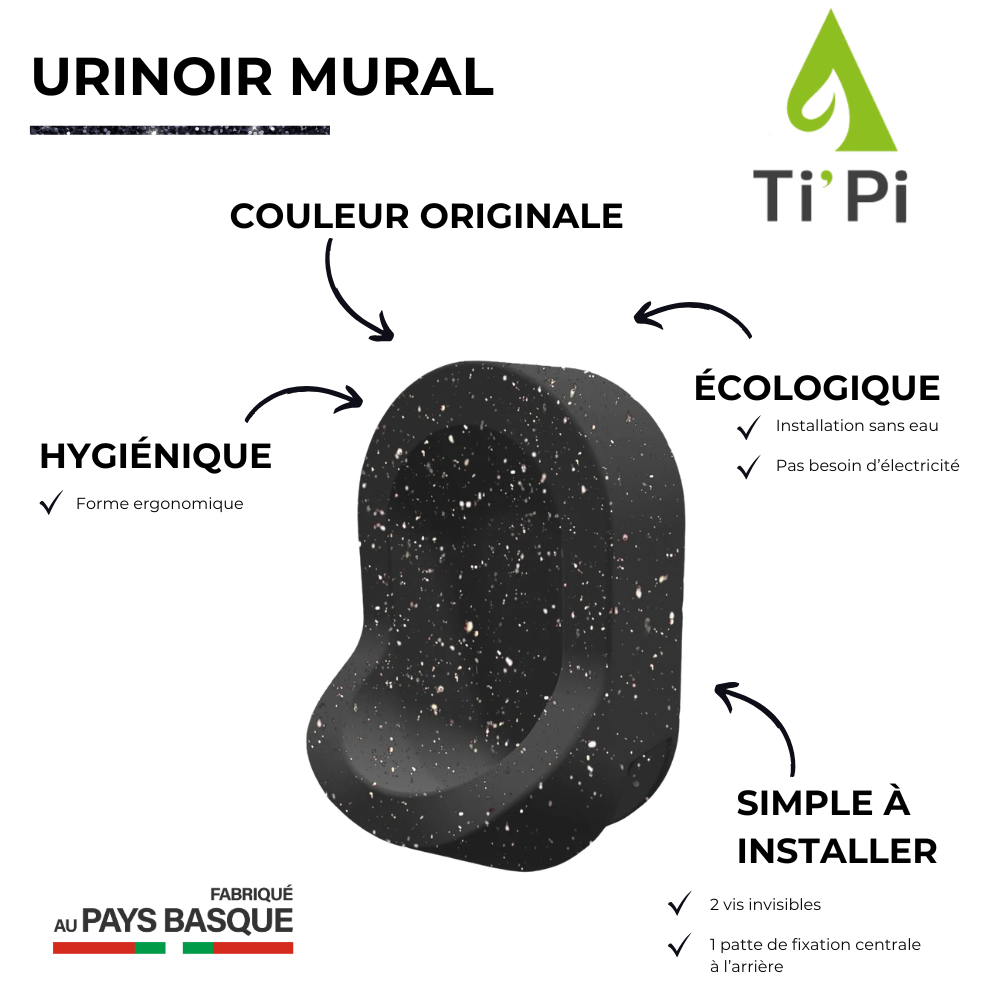 Urinoir sans eau TI'PI mural | Batinea