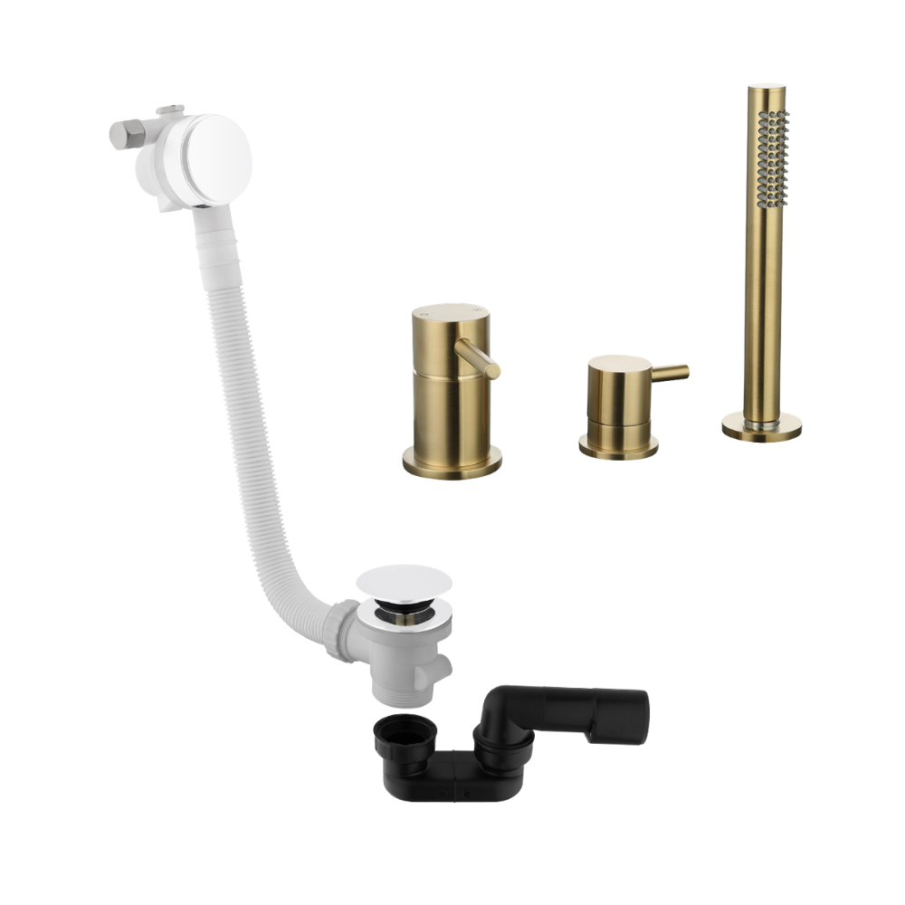 Ensemble bain Paini Ortence + Vidage laiton brossé face