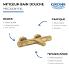 Mitigeur bain / douche thermostatique GROHE Precision Feel Cool Sunrise présentation
